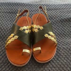Gold fit flop sandal